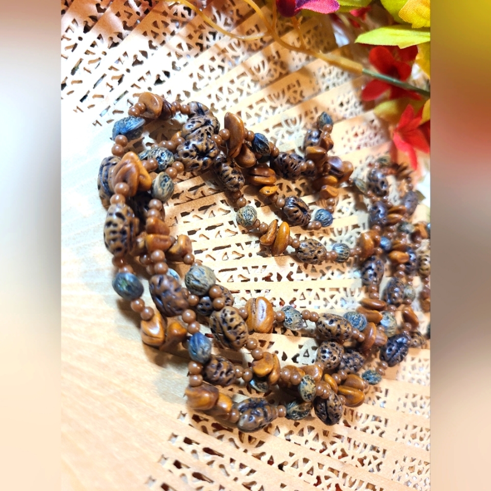 Elegant Brown Beaded Necklace